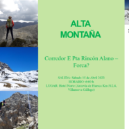 ALTA MONTAÑA: Corredor E Pta Rincón Alano (Forca)